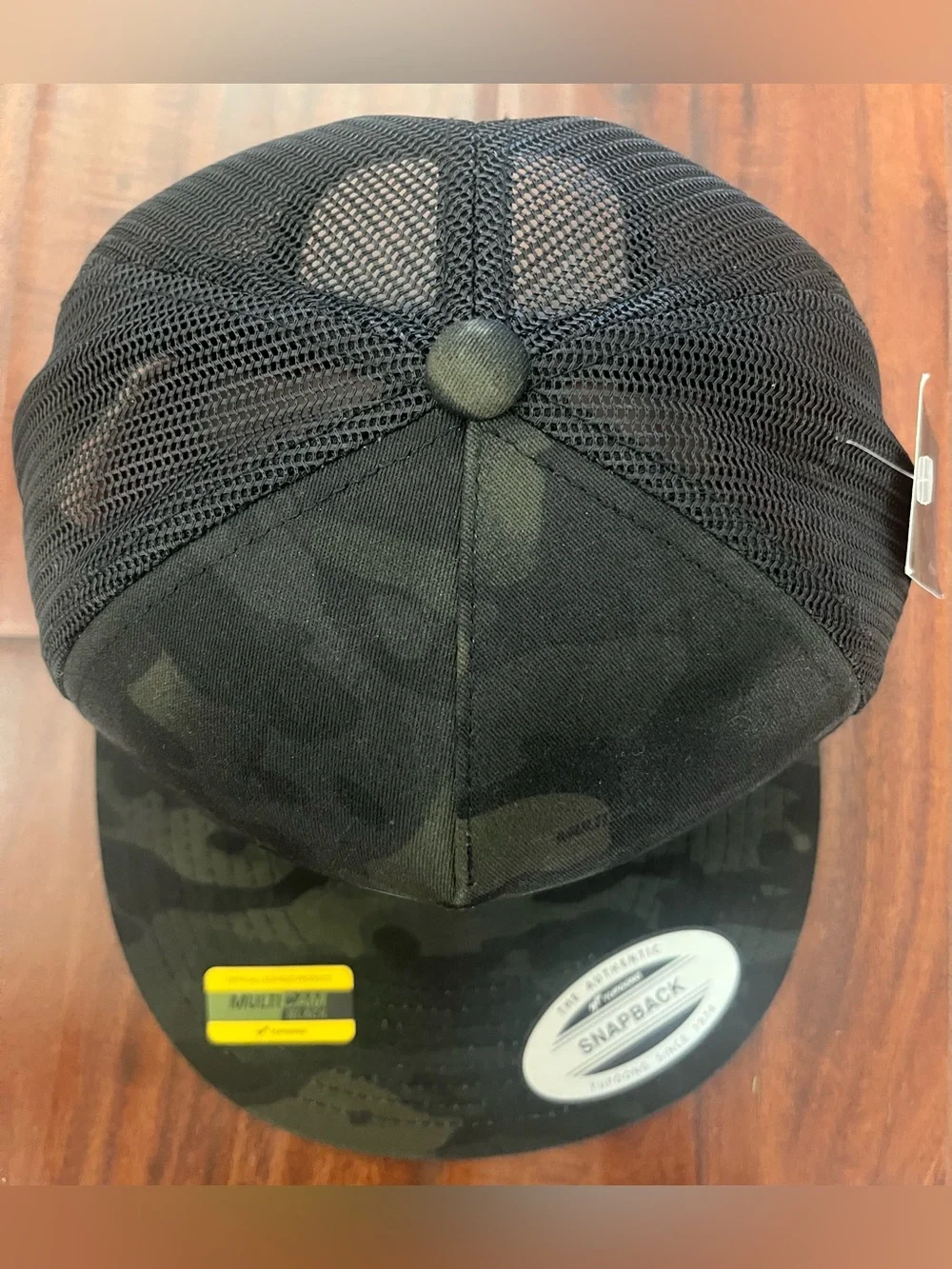 MF DOOM Camouflage Trucker Hat in Black and Green Snapback